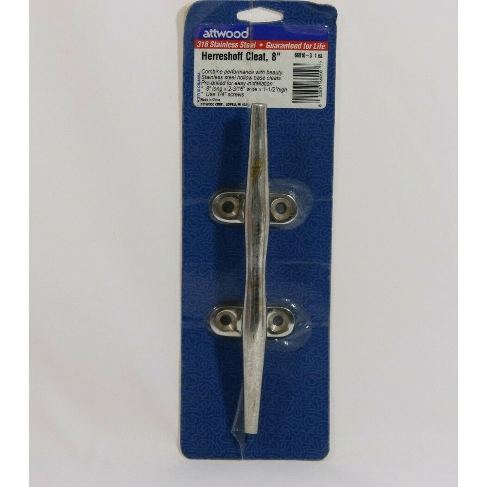 Attwood Herreshoff 8 Stainless Steel Cleat Heavy Duty Boat Hardware 66010-3 NEW